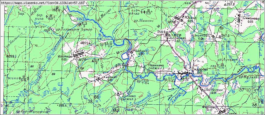 Карта ветлужского района 1942 г