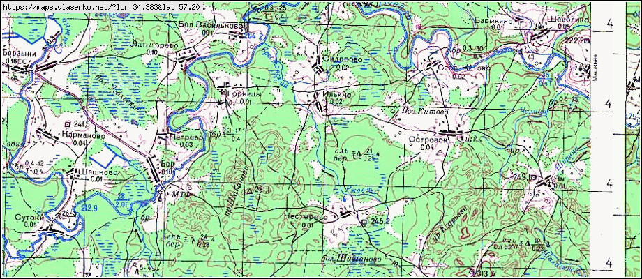 Карта ильино нижегородская область