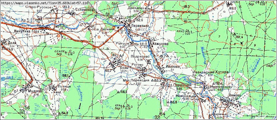 Карта красный холм тверской области