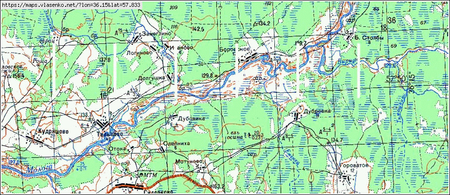 Карта максатихинского района с деревнями