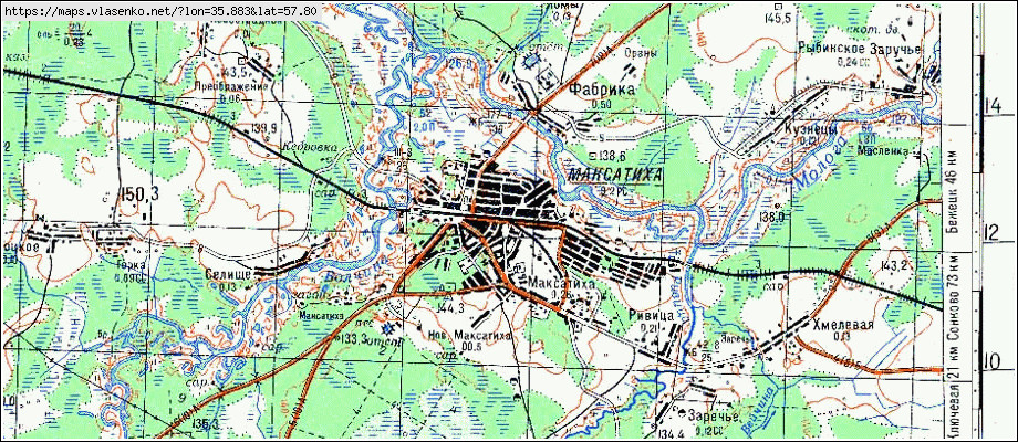 Максатиха тверская область карта