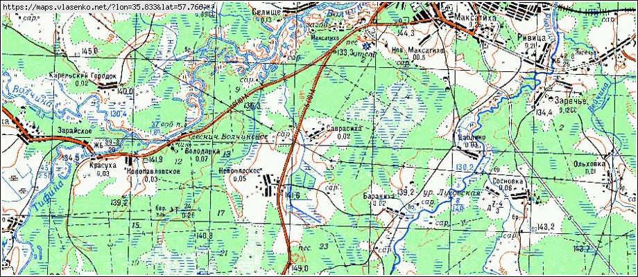 Карта максатихинского района тверской области с деревнями