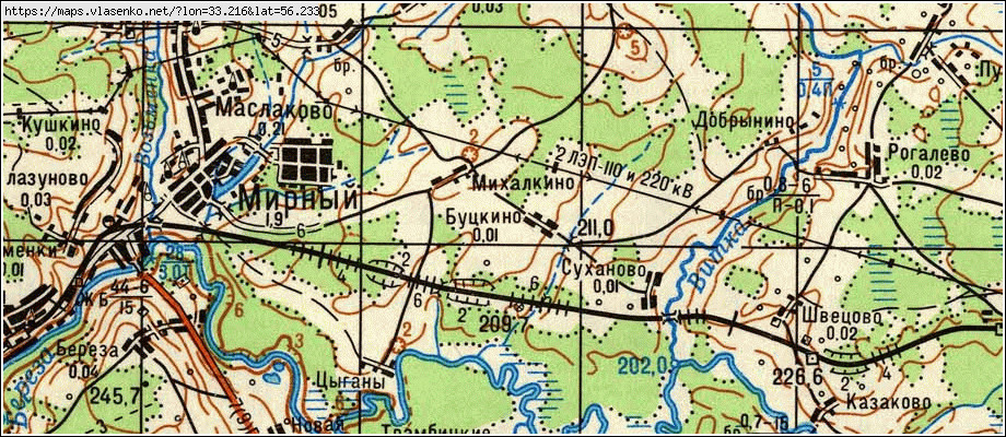 Карта оленинского района тверской области 1942 года