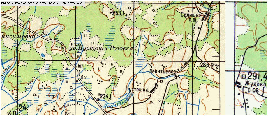 Карта оленинского района тверской области 1942 года