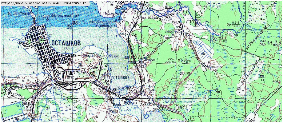 Карта осташковского района тверской области с деревнями