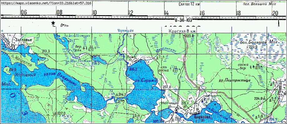 Карта осташковский район тверской области