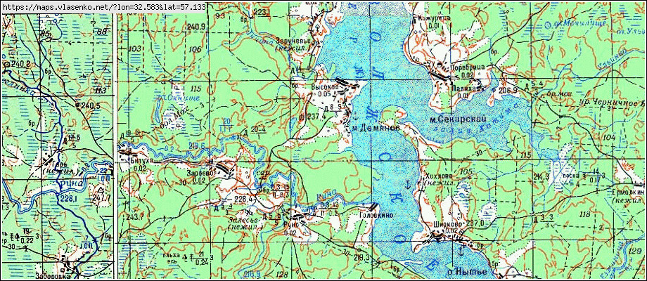 Кадастровая карта осташковский район