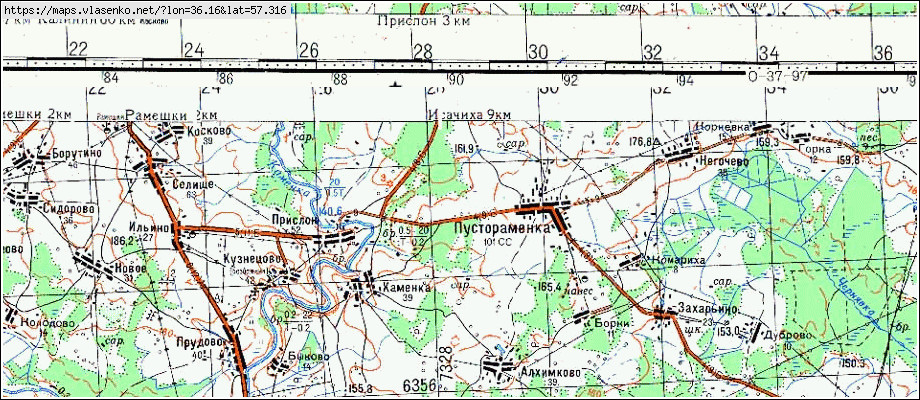 Карта рамешковского района с деревнями