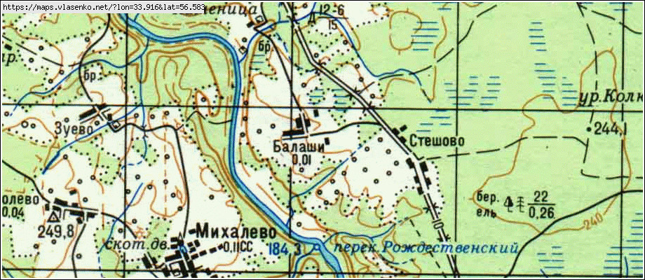 Старинная карта ржевского района тверской области