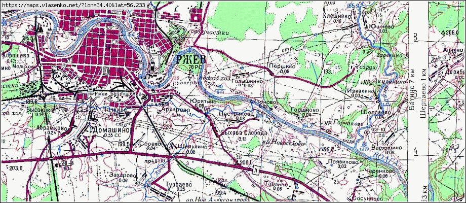 Карта ржевского района тверской области подробная смотреть с деревнями