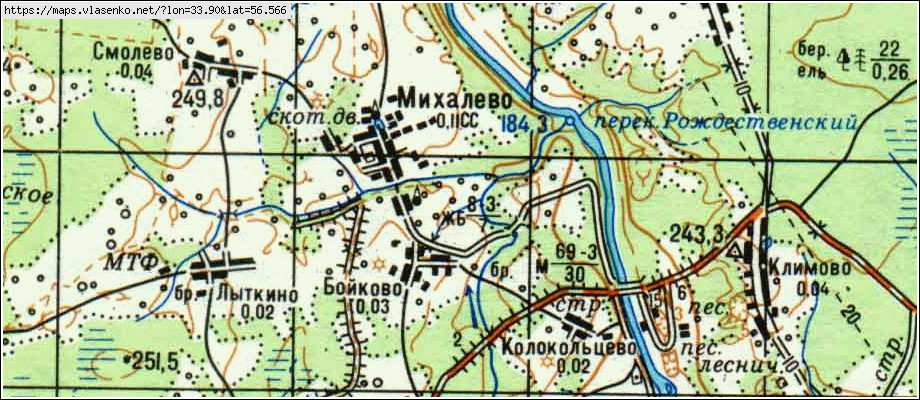 Михалево лотошино карта