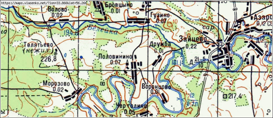 Карта ржевской области