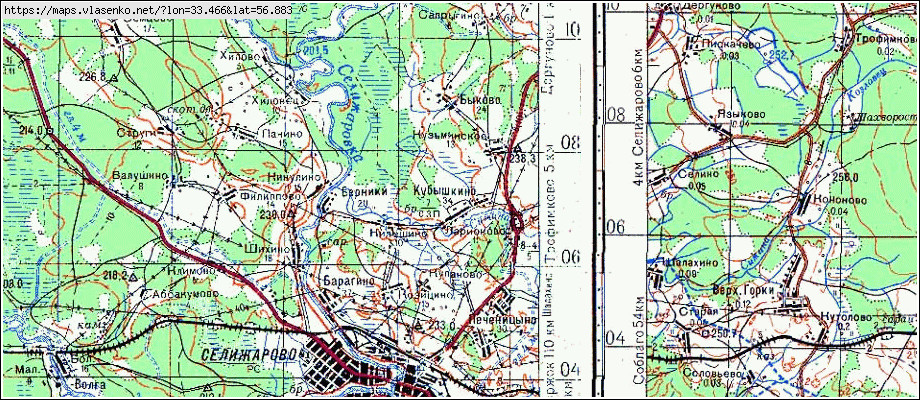 Спутниковая карта селижаровского района