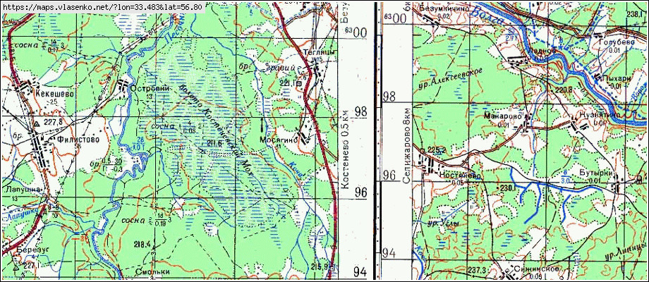 Спутниковая карта селижаровского района