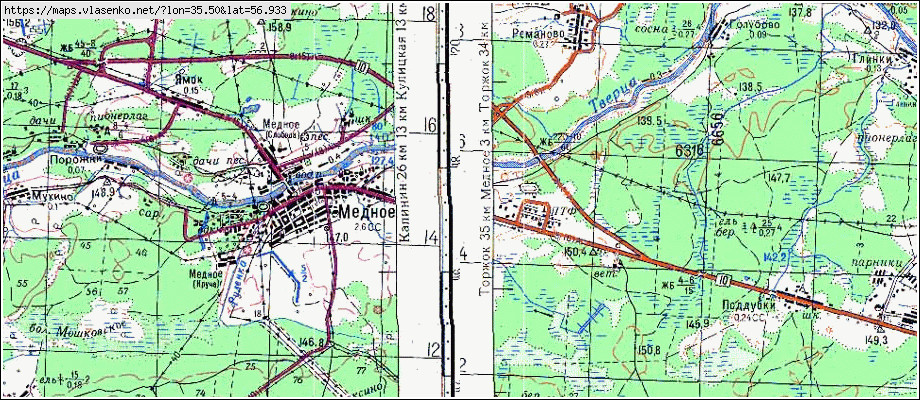 Карта торжокского района тверской области подробная