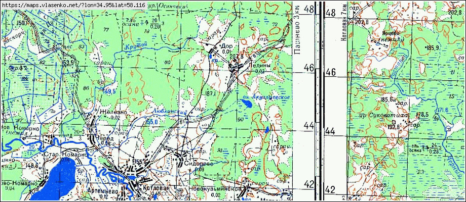 Карта удомельского района тверской области с деревнями