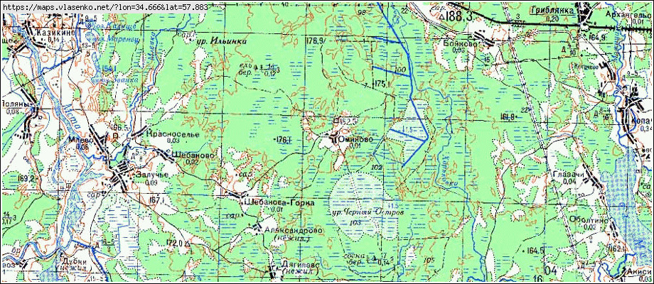 Карта удомельского района тверской области с деревнями