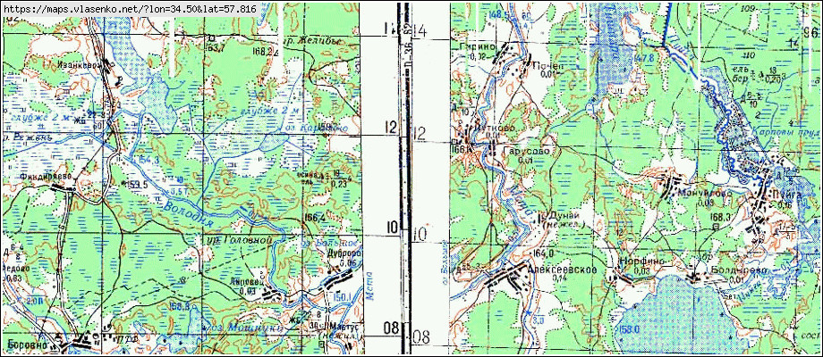 Есеновичи вышневолоцкий район карта