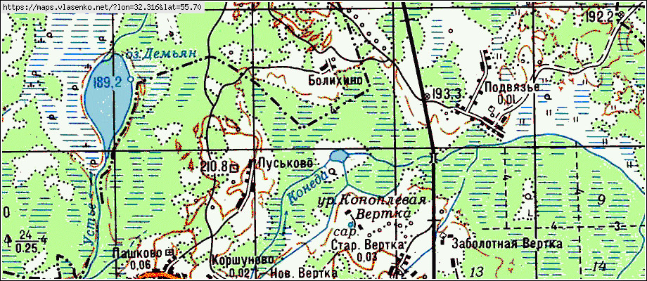 Жарковский район карта