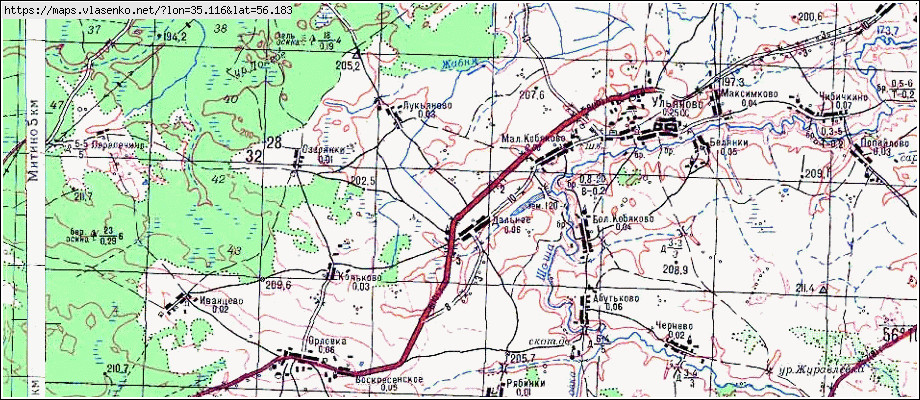 Карта зубцовского района тверской области 1942 года