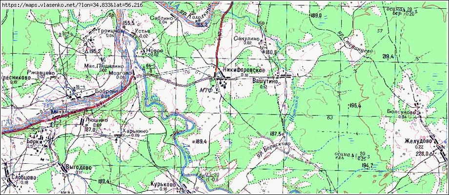 Карта зубцовского района тверской