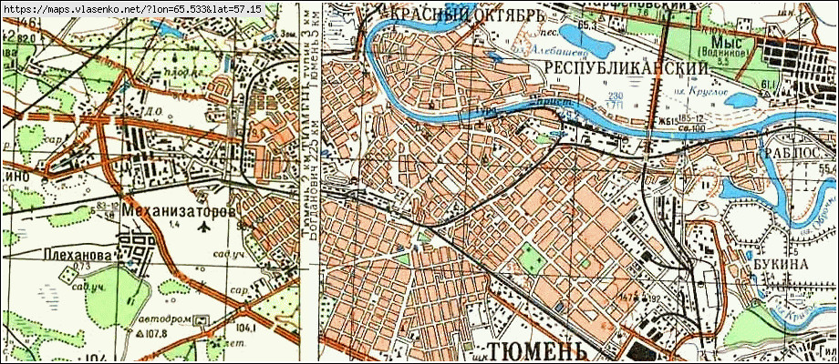 Карта ТЮМЕНЬ, Тюменская область, Тюменский район