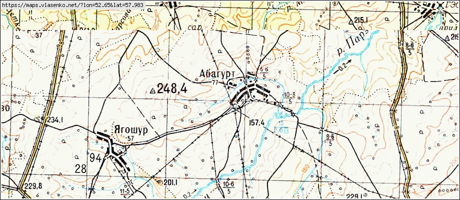 Старая карта глазовского района удмуртской республики