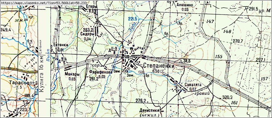 Старая карта кезского района