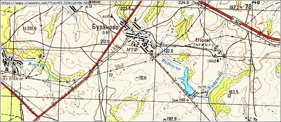 Карта малопургинского района