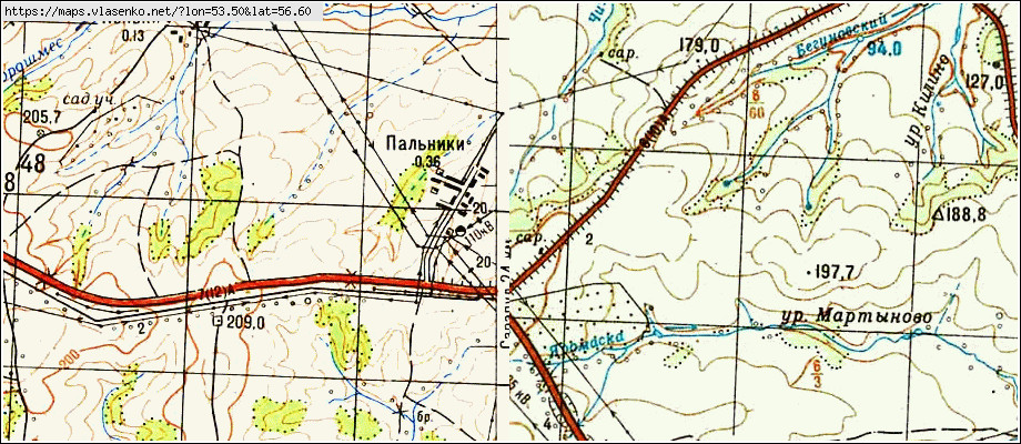 Карта малопургинского района