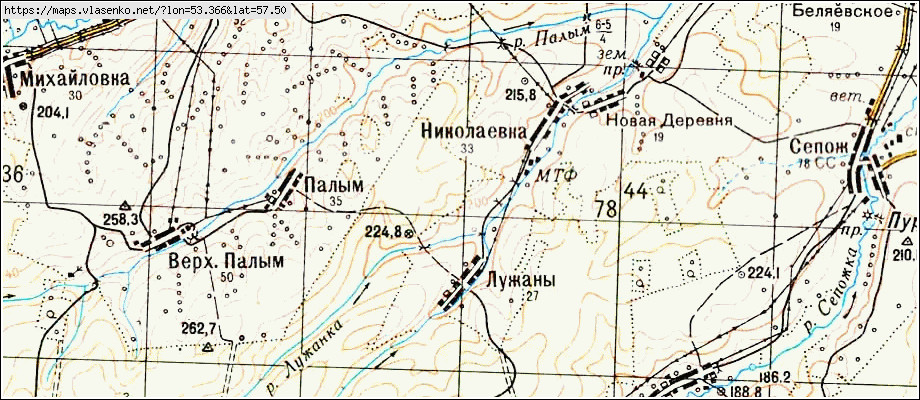 Старая карта игринского района