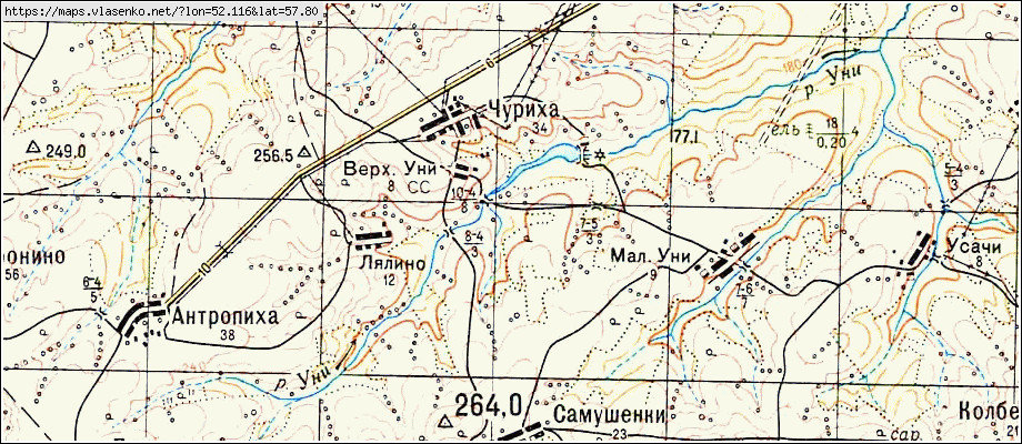 Карта верхние ачаки