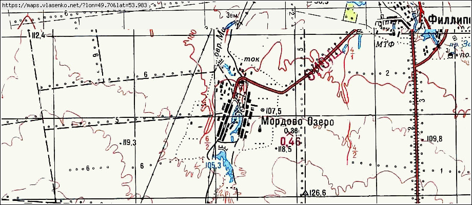 Сабакаево мелекесского района карта