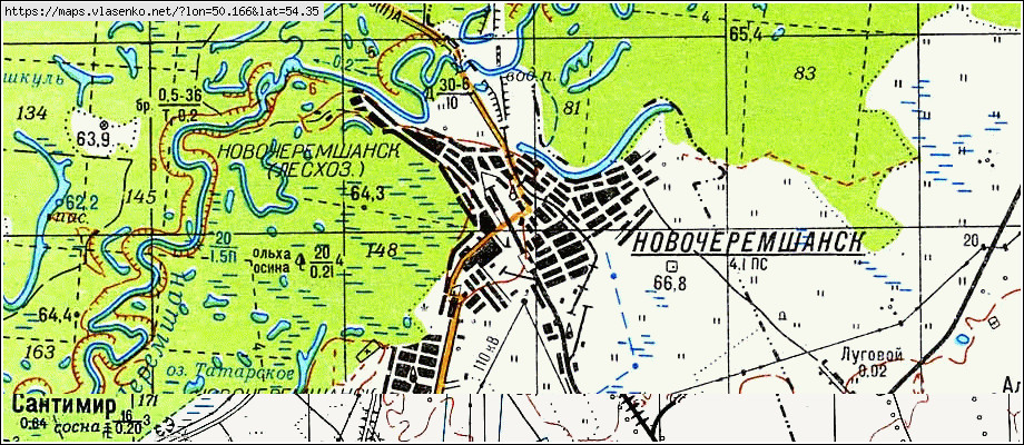 Карта ульяновской области 1949 года