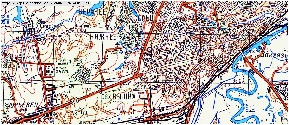 Карта ВЛАДИМИР, Владимирская область, Александровский район