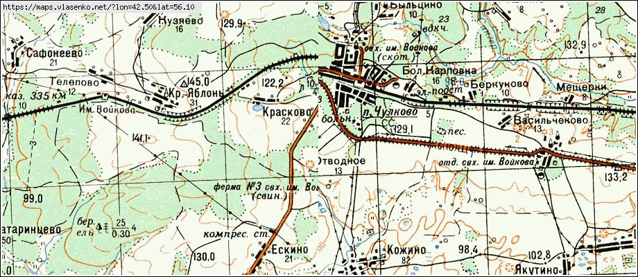 Овинищи гороховецкий район карта