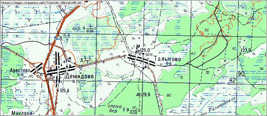 Карта гусь хрустального района владимирской области подробная с городами и поселками