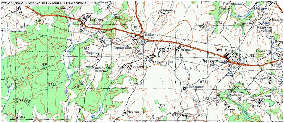 Карта кольчугинского района