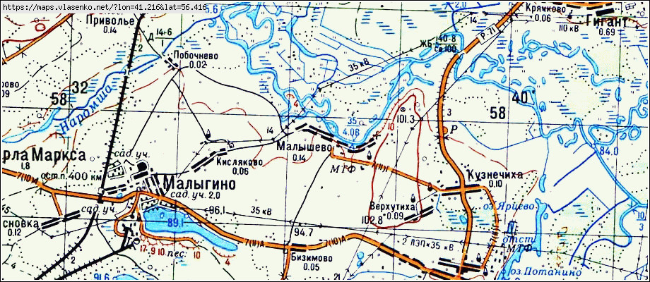 Карта ковровского района со спутника подробная