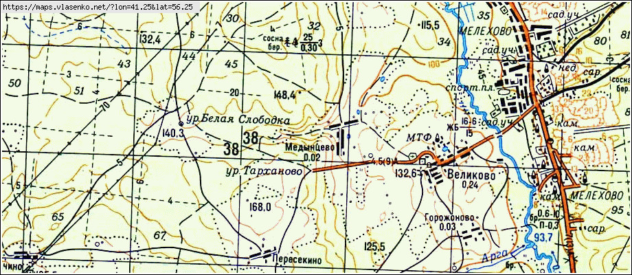 Карта ковровского района со спутника