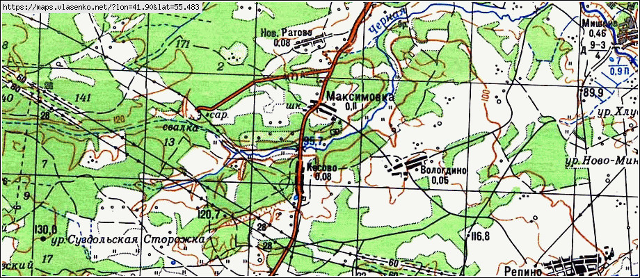 Карта меленковского района