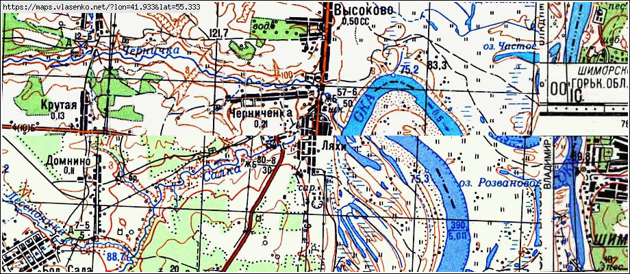 Карта меленковского района владимирской области подробная с деревнями