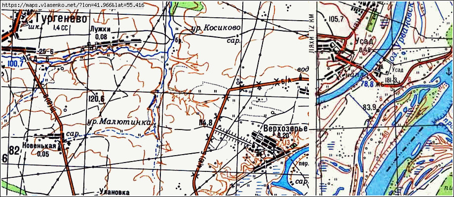 Карта меленковского района со спутника