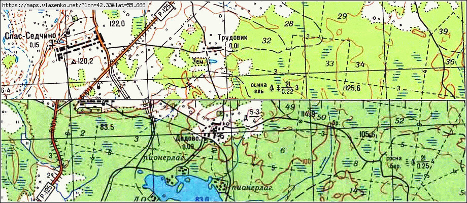 Топографическая карта муромского района