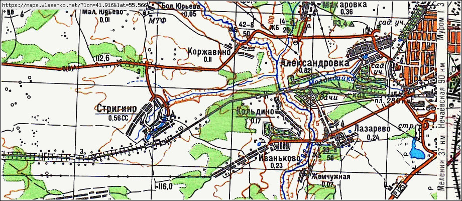 Глебовка муромский район карта