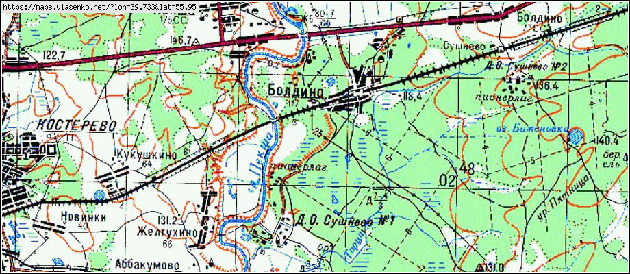 Карта болдино нижегородская область