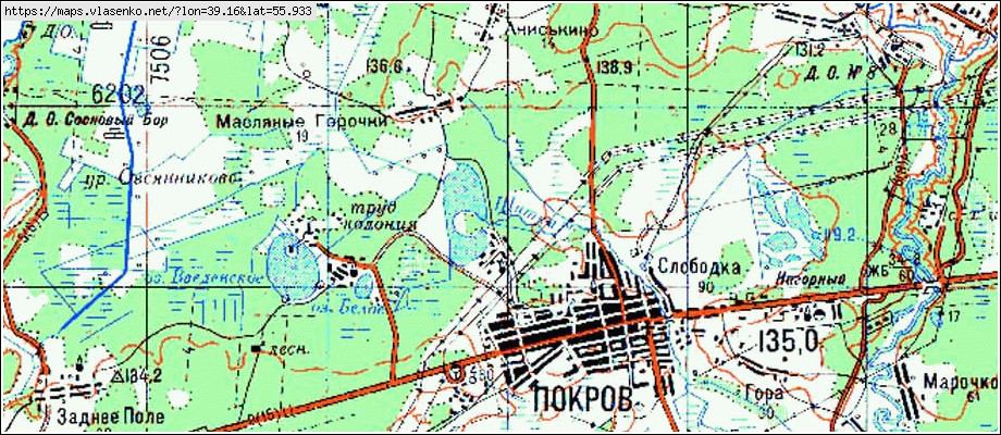 Карта петушинского района владимирской области с деревнями