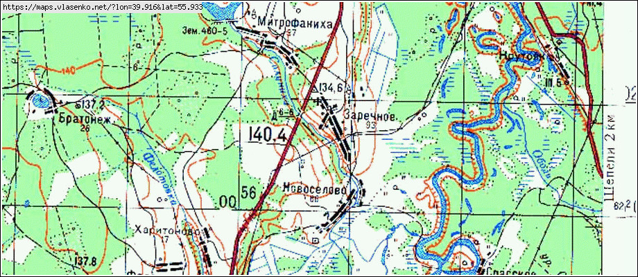 Топографическая карта собинского района