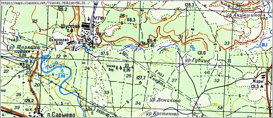 Старая карта вязниковского района