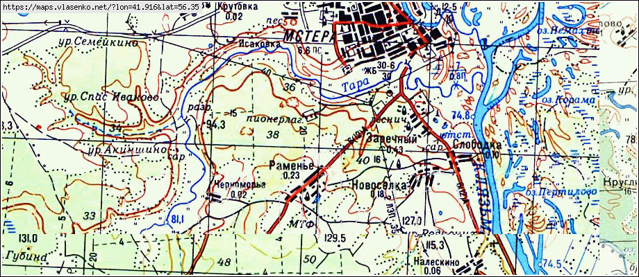 Спутниковая карта вязниковского района